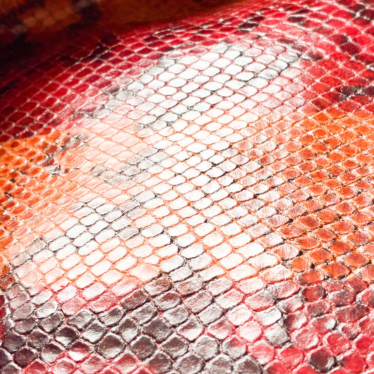 Laura Pellatti 2000s Fire Snake Leather Mini Skirt