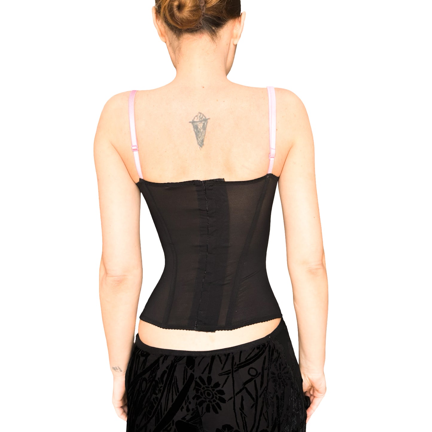 Blumarine 2000's floral silk corset