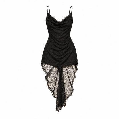 Blumarine 1998 Italian Sequins & Lace Train Dress
