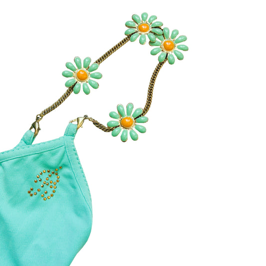 Blumarine 2000s rare daisy straps dress