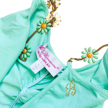 Blumarine 2000s rare daisy straps dress
