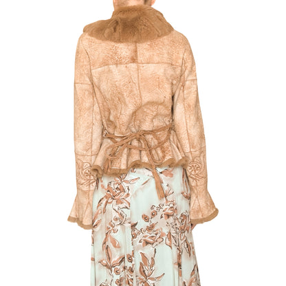 Malboro Classics VTG Boho rabbit fur coat