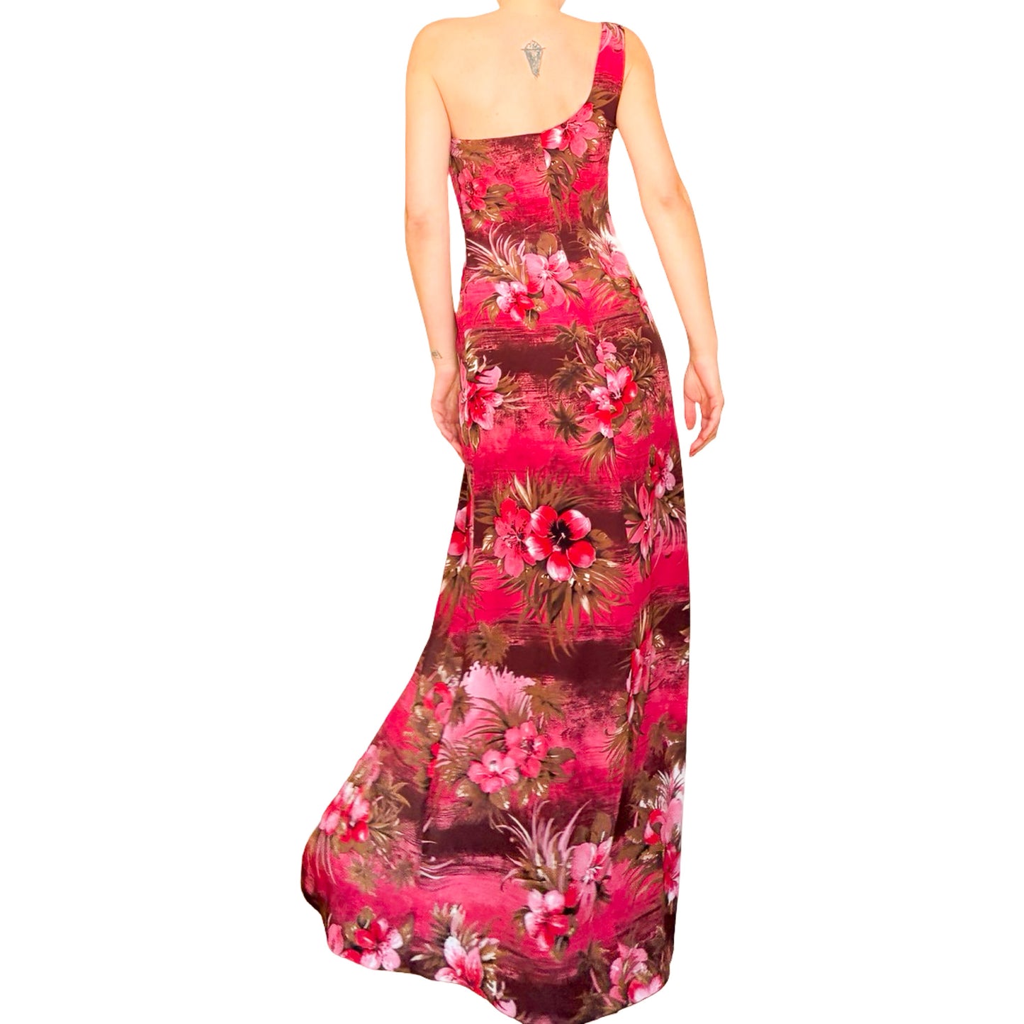 Blumarine 2002 Hibiscus Rare Silk Gown
