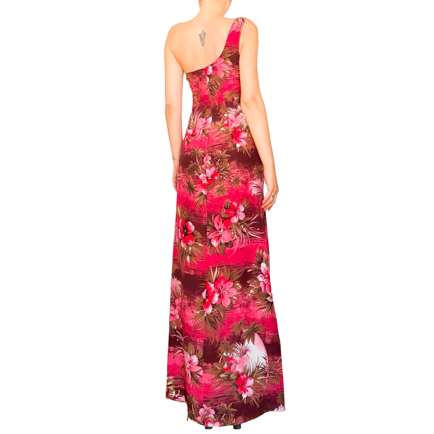 Blumarine 2002 Hibiscus Rare Silk Gown