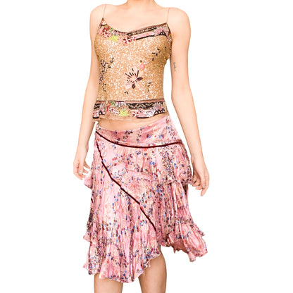 Italian Designer VTG Cherries Flying Skirt