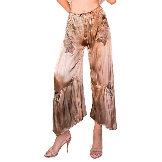 (Italian) Bronze Fluid Palazzo Pants