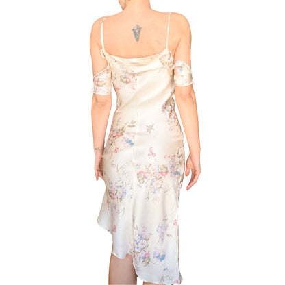 Byblos VTG Silk Romantic Floral Dress