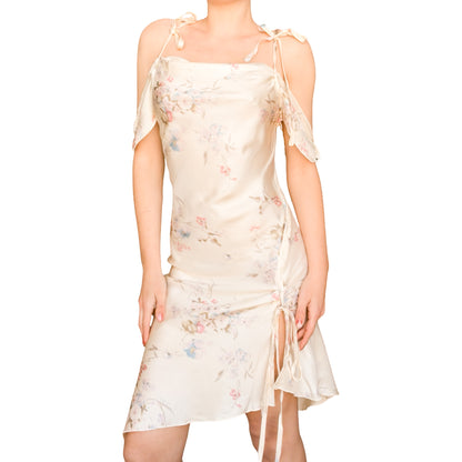 Byblos VTG Silk Romantic Floral Dress