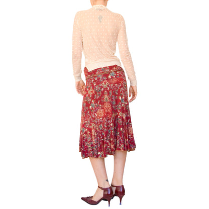 Roberto Cavalli 2000s Gold Brocade Dress & Skirt
