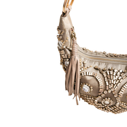 Cesare Paciotti 2005 Crescent Beaded Bag - Documented