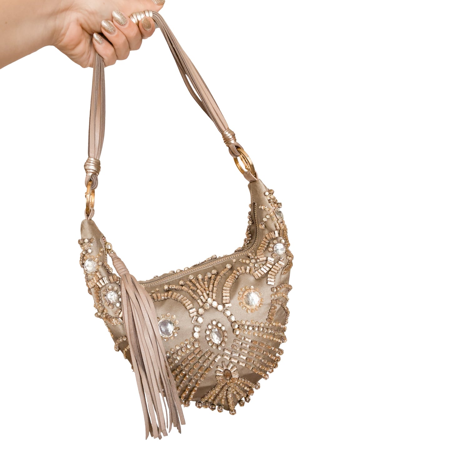 Cesare Paciotti 2005 Crescent Beaded Bag - Documented