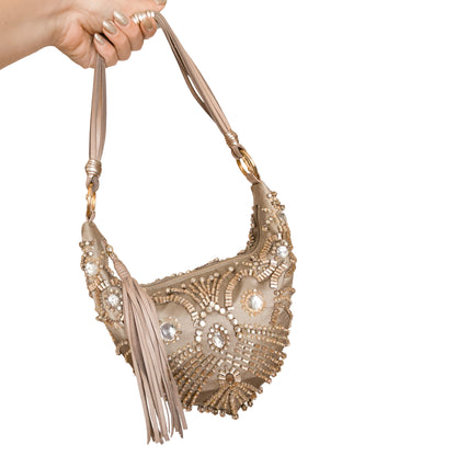 Cesare Paciotti 2005 Crescent Beaded Bag - Documented