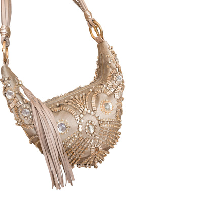Cesare Paciotti 2005 Crescent Beaded Bag - Documented
