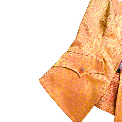Christian Lacroix 90s Golden Scale Damask Bustier