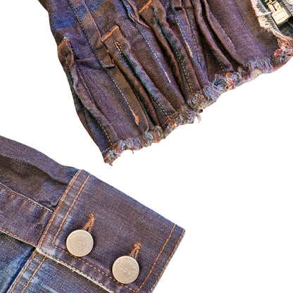 Christian Lacroix VTG corset waxed denim jacket