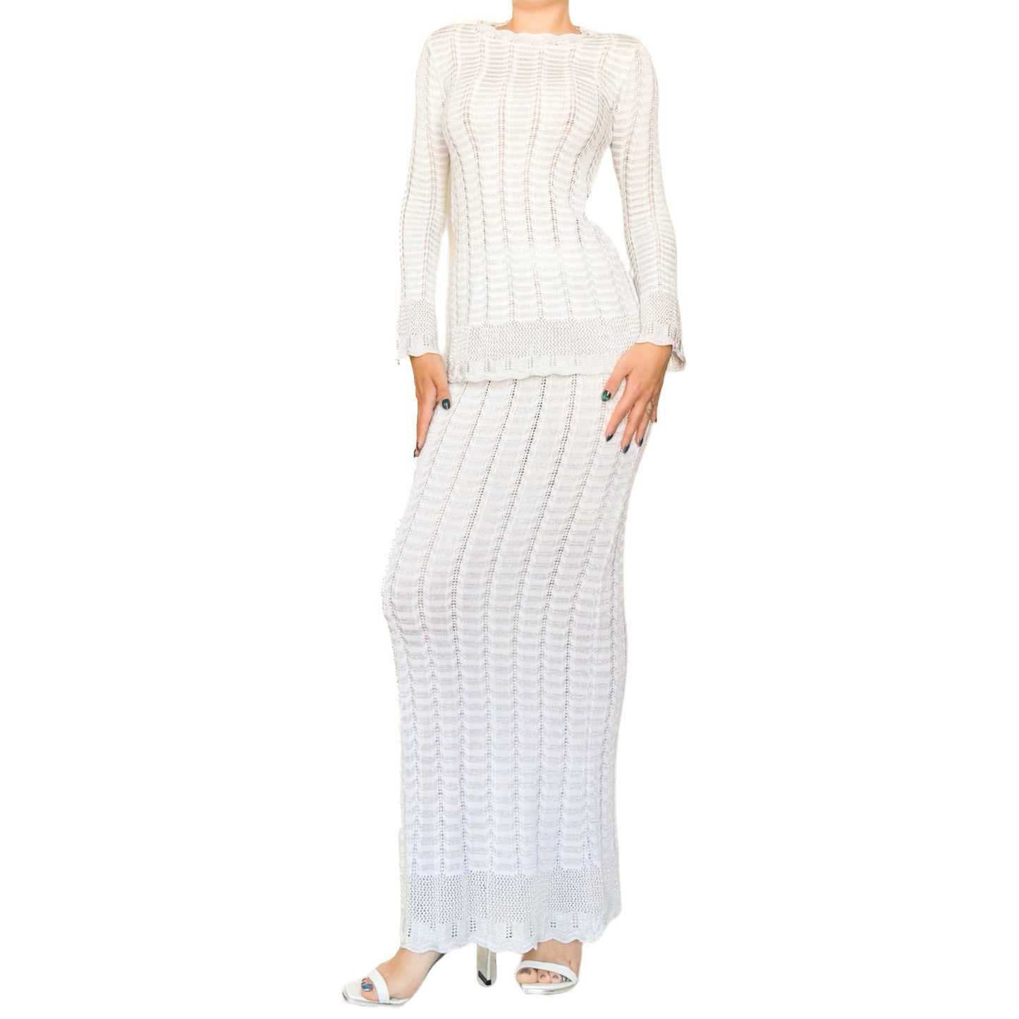 Christian Lacroix 90s RARE Openwork Knit Set
