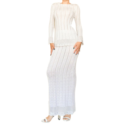 Christian Lacroix 90s RARE Openwork Knit Set