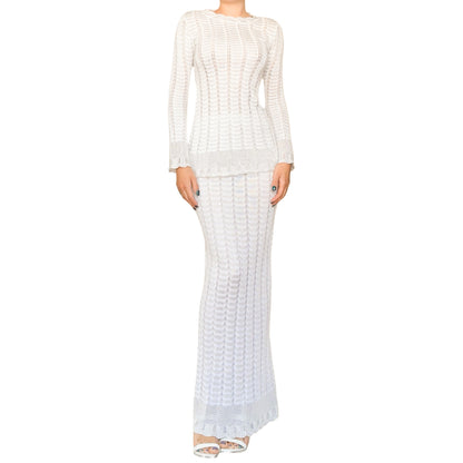 Christian Lacroix 90s RARE Openwork Knit Set