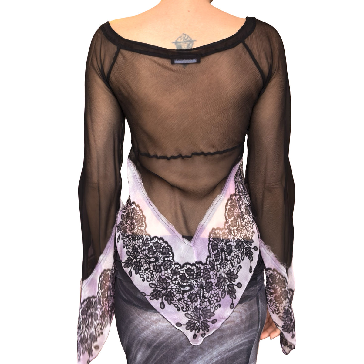Italian Designer 90s Whimsical Silk Blouse