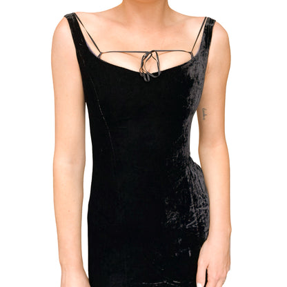 Corinne Sarrut VTG velvet fitted dress
