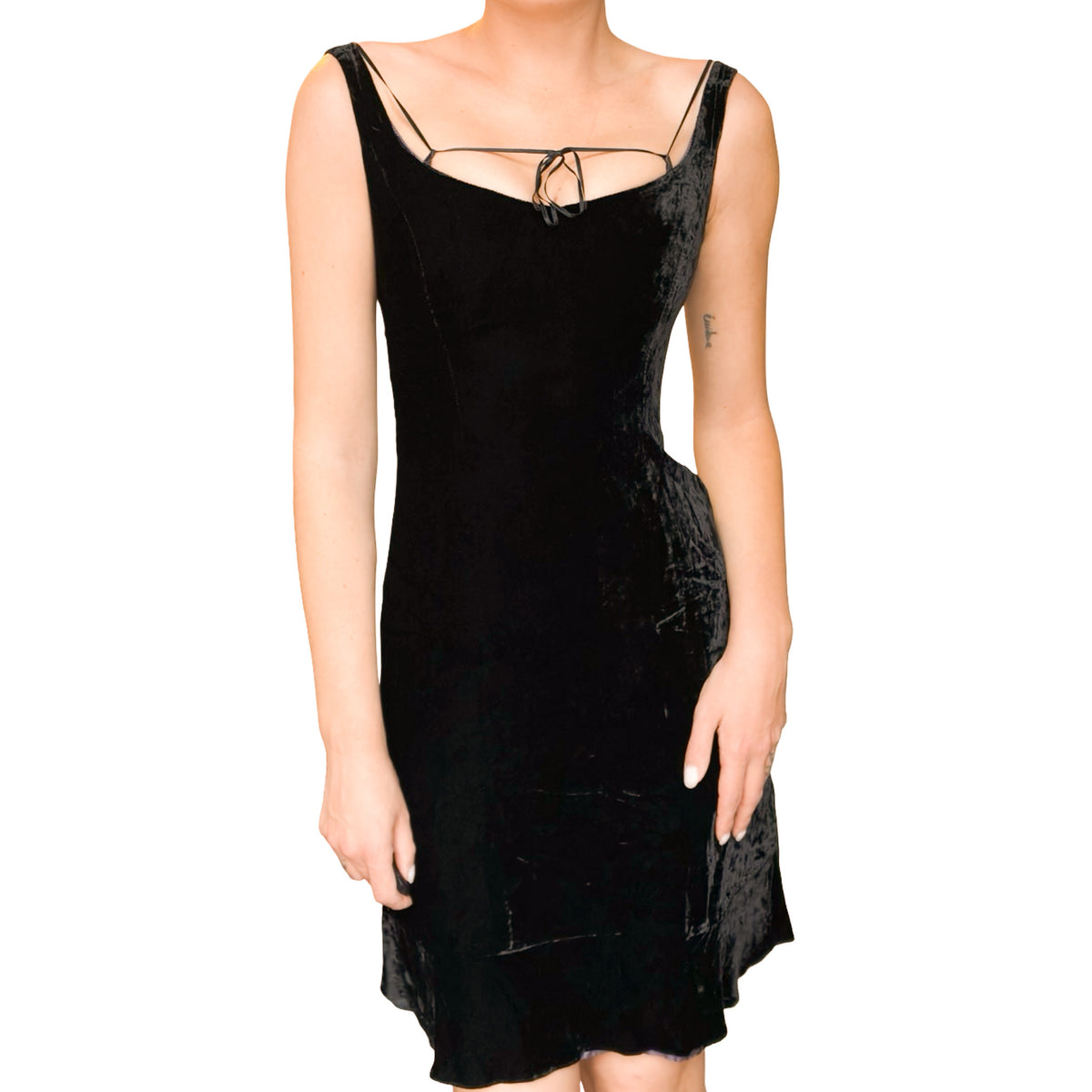Corinne Sarrut VTG velvet fitted dress