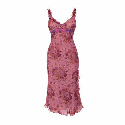 Corinne Sarrut VTG Wine & Withered Roses Dress