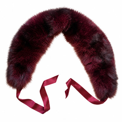 Vintage Mulled Wine Fox Fur Stole