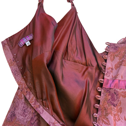 Corinne Sarrut VTG Wine & Withered Roses Dress