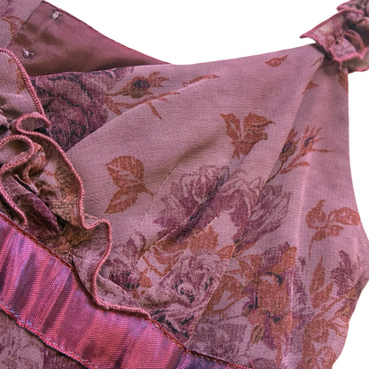 Corinne Sarrut VTG Wine & Withered Roses Dress