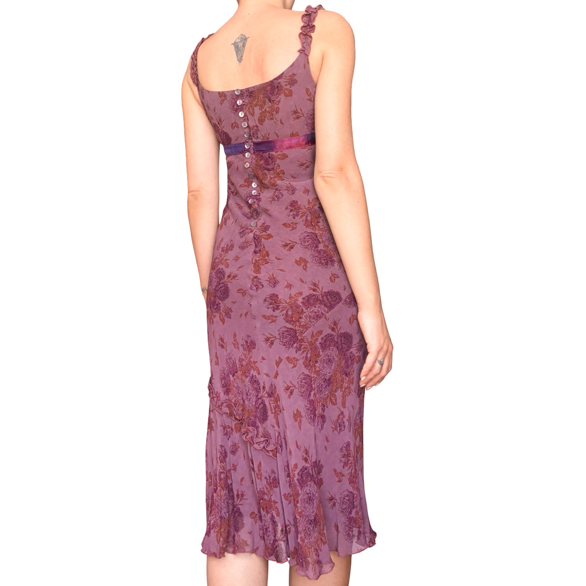 Corinne Sarrut VTG Wine & Withered Roses Dress