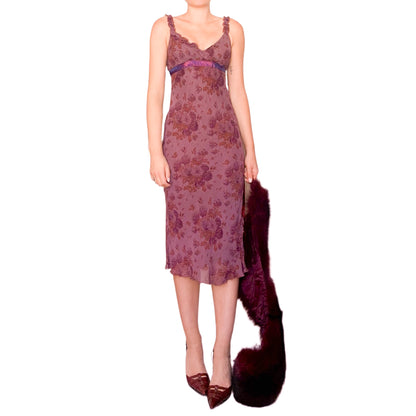 Corinne Sarrut VTG Wine & Withered Roses Dress