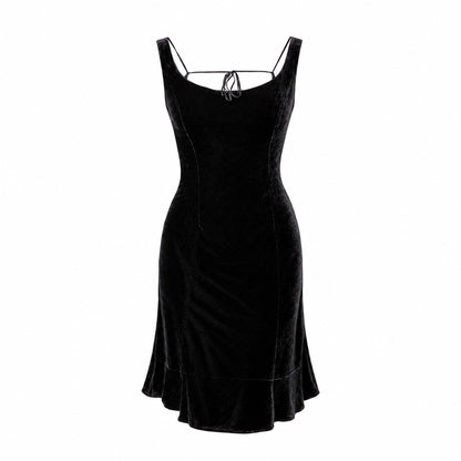 Corinne Sarrut VTG velvet fitted dress