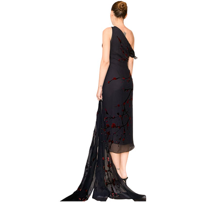 Emanuel Ungaro 2001 Devoré Silk Cherry Blossom Masterpiece - runway