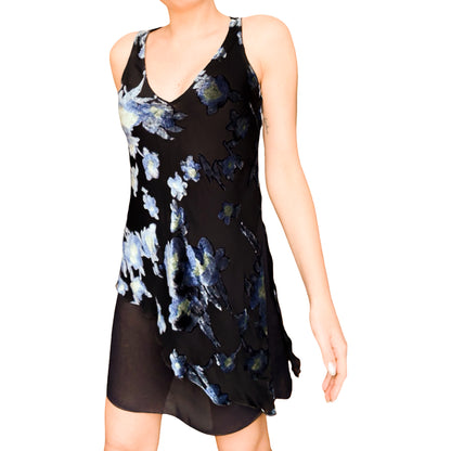 Emporio Armani 1998 Bluet Devoured Velvet Dress - Runway