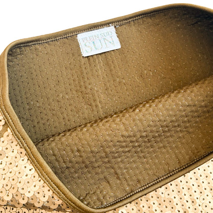 Plein Sud 1996 Gold Sequin Silk Mini Skirt - documented