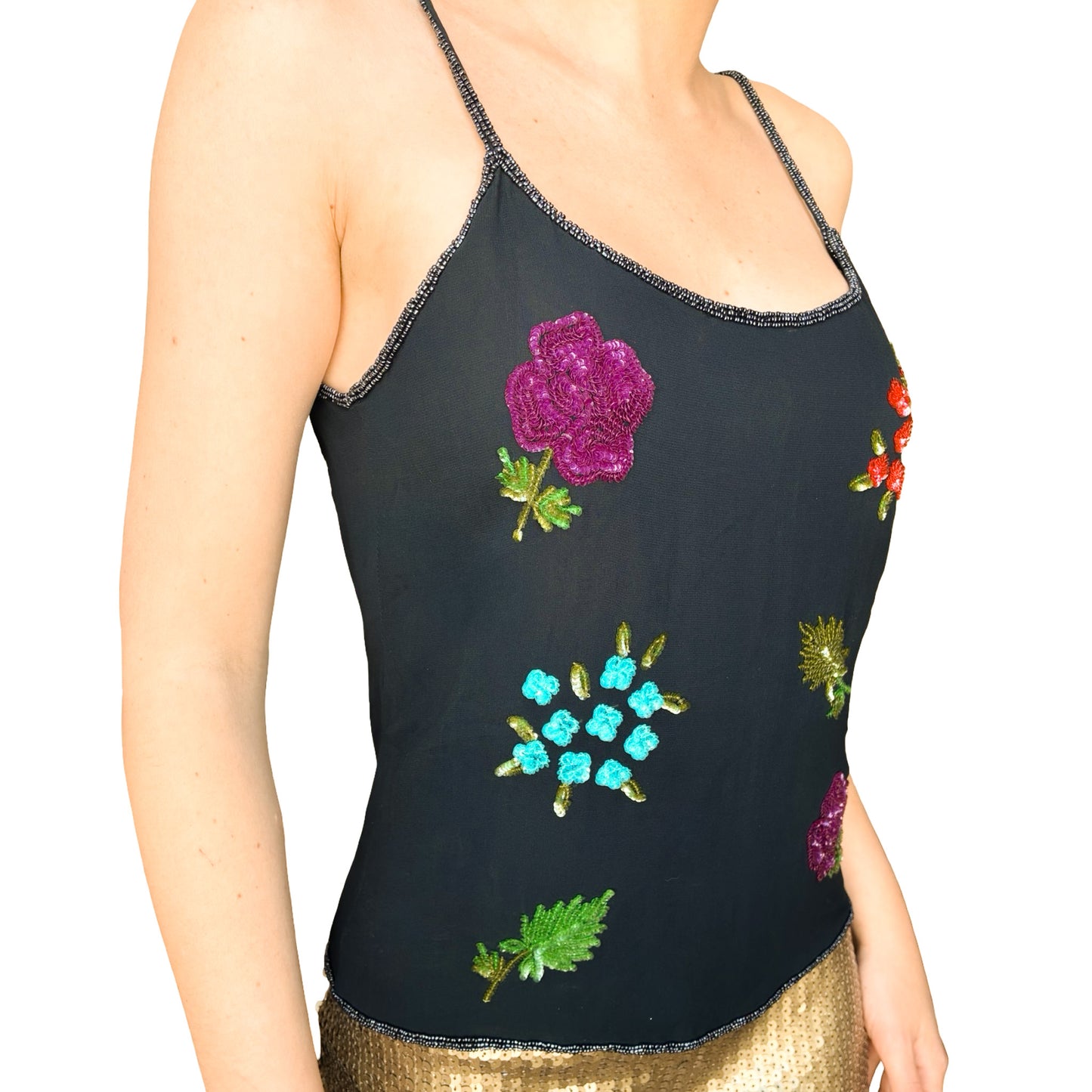 Emporio Armani 1998 Silk Beaded Camisole - Runway