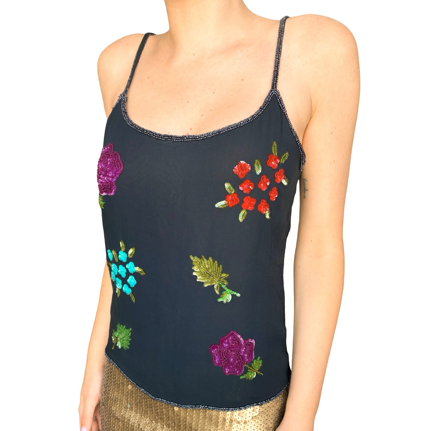 Emporio Armani 1998 Silk Beaded Camisole - Runway