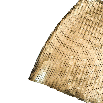 Plein Sud 1996 Gold Sequin Silk Mini Skirt - documented