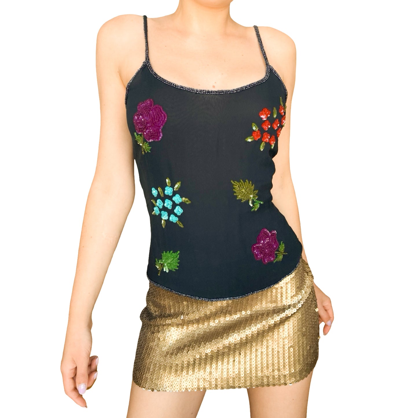 Emporio Armani 1998 Silk Beaded Camisole - Runway