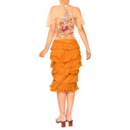 Ermanno Scervino Fall 2005 Amber Silk Skirt - Runway