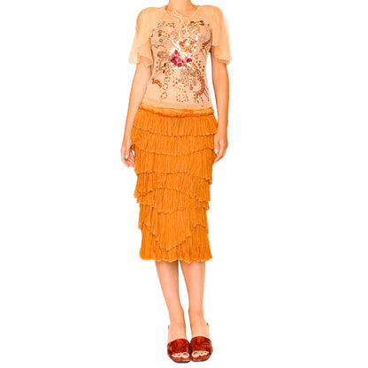 Ermanno Scervino Fall 2005 Amber Silk Skirt - Runway