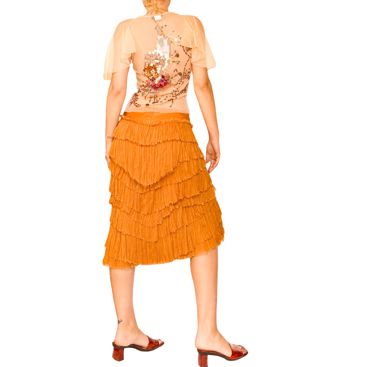 Ermanno Scervino Fall 2005 Amber Silk Skirt - Runway