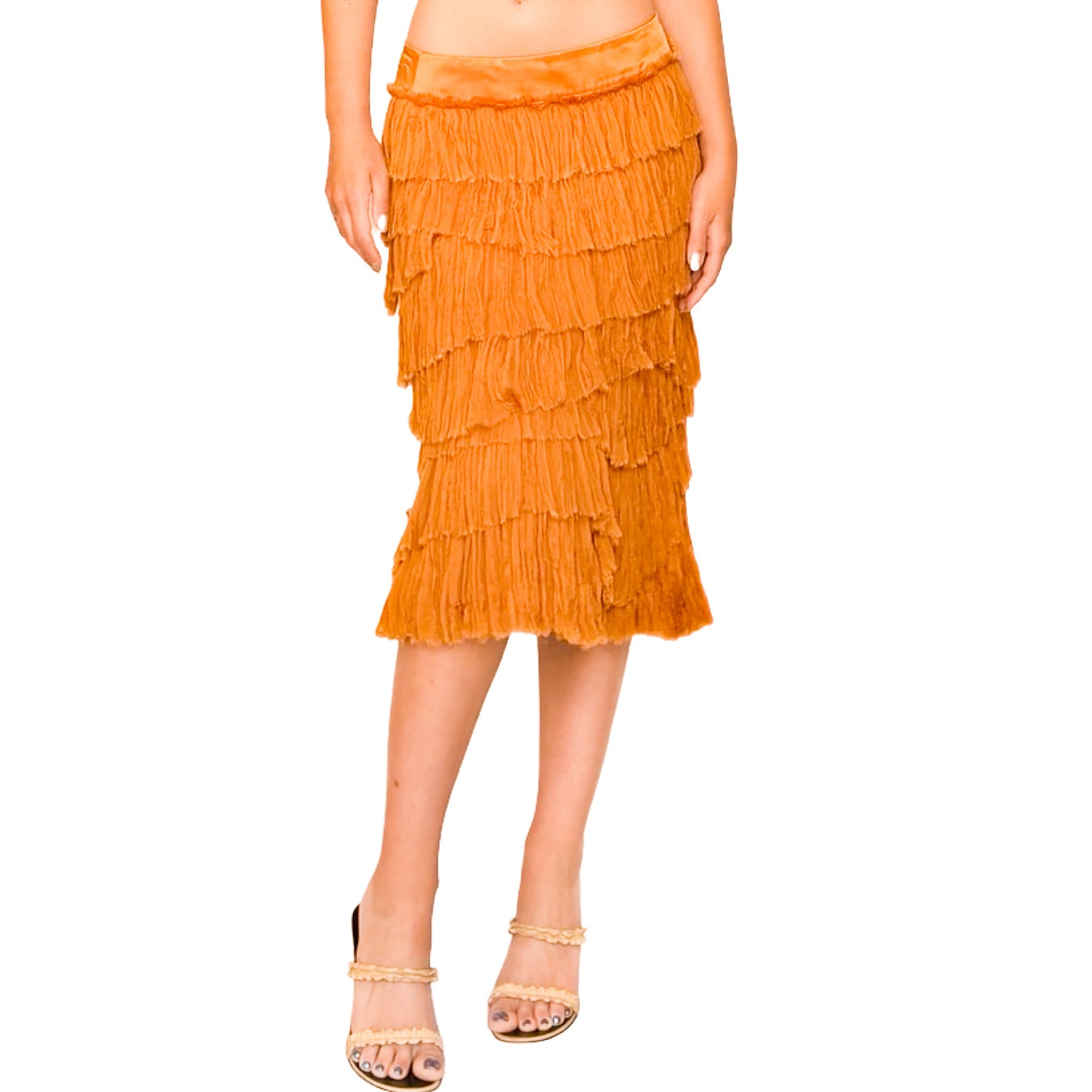 Ermanno Scervino Fall 2005 Amber Silk Skirt - Runway