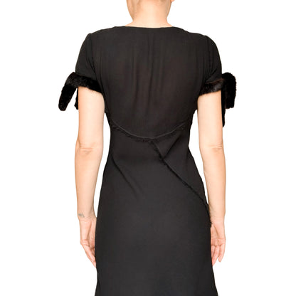 Ermanno Scervino 2003 Mink & Silk Chic Dress