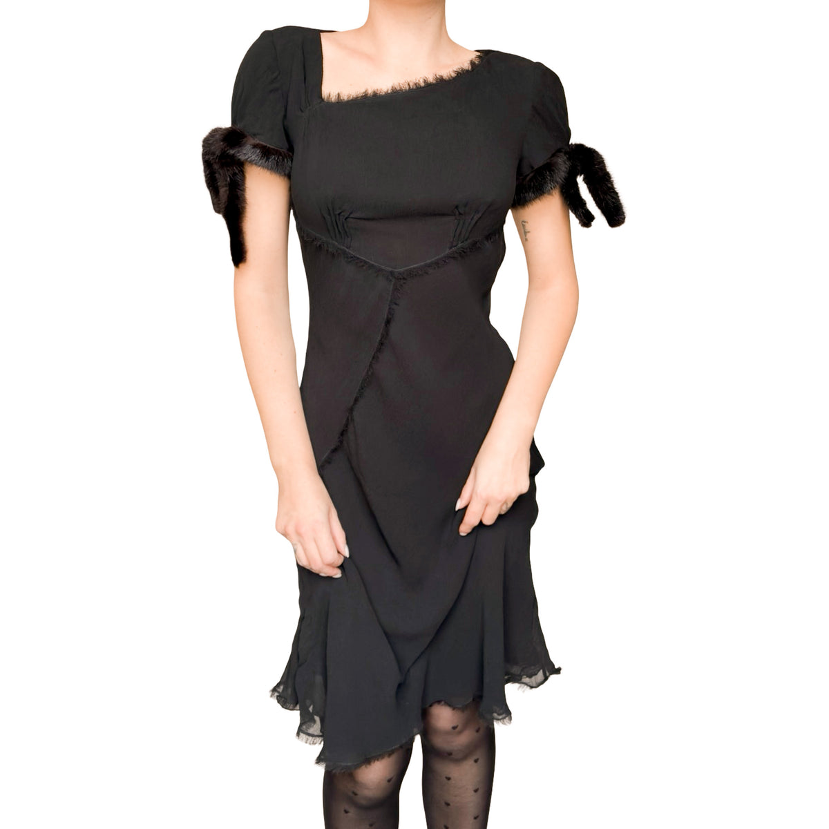 Ermanno Scervino 2003 Mink & Silk Chic Dress