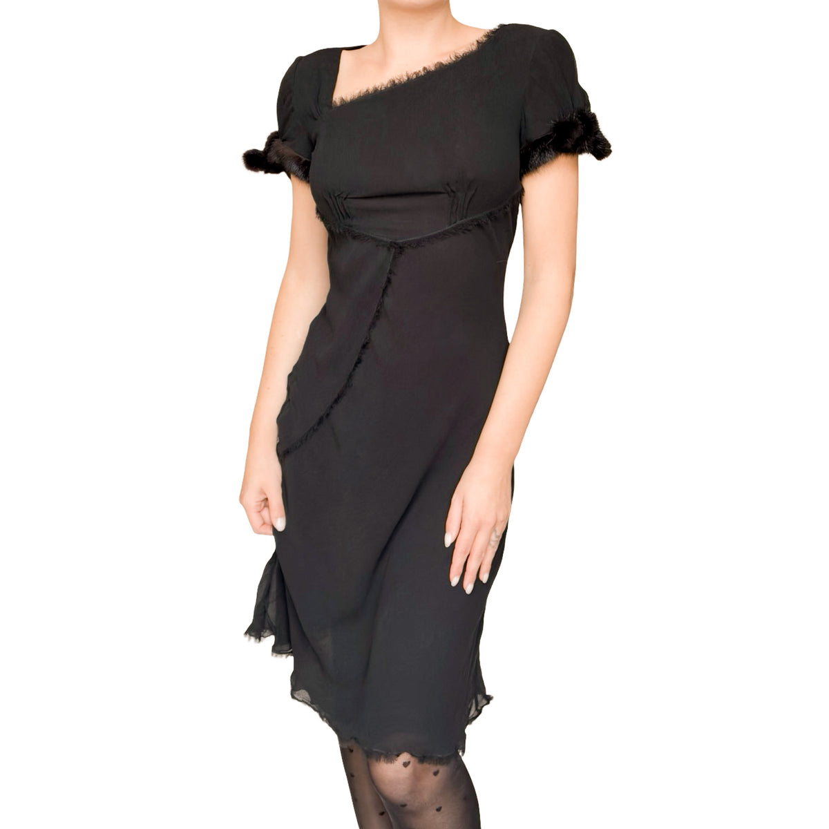 Ermanno Scervino 2003 Mink & Silk Chic Dress