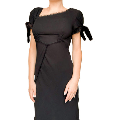 Ermanno Scervino 2003 Mink & Silk Chic Dress