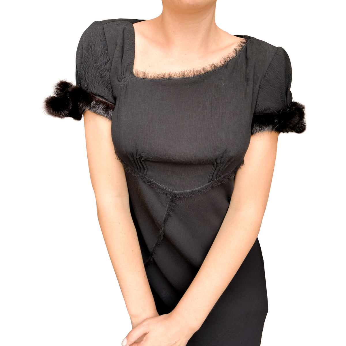 Ermanno Scervino 2003 Mink & Silk Chic Dress