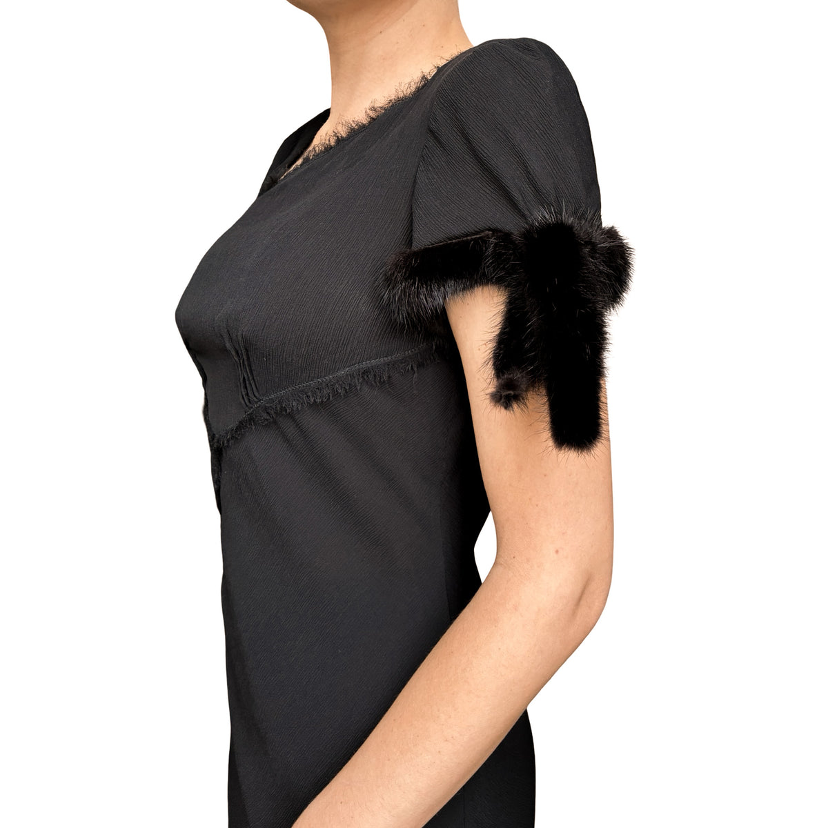 Ermanno Scervino 2003 Mink & Silk Chic Dress