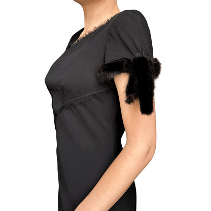 Ermanno Scervino 2003 Mink & Silk Chic Dress